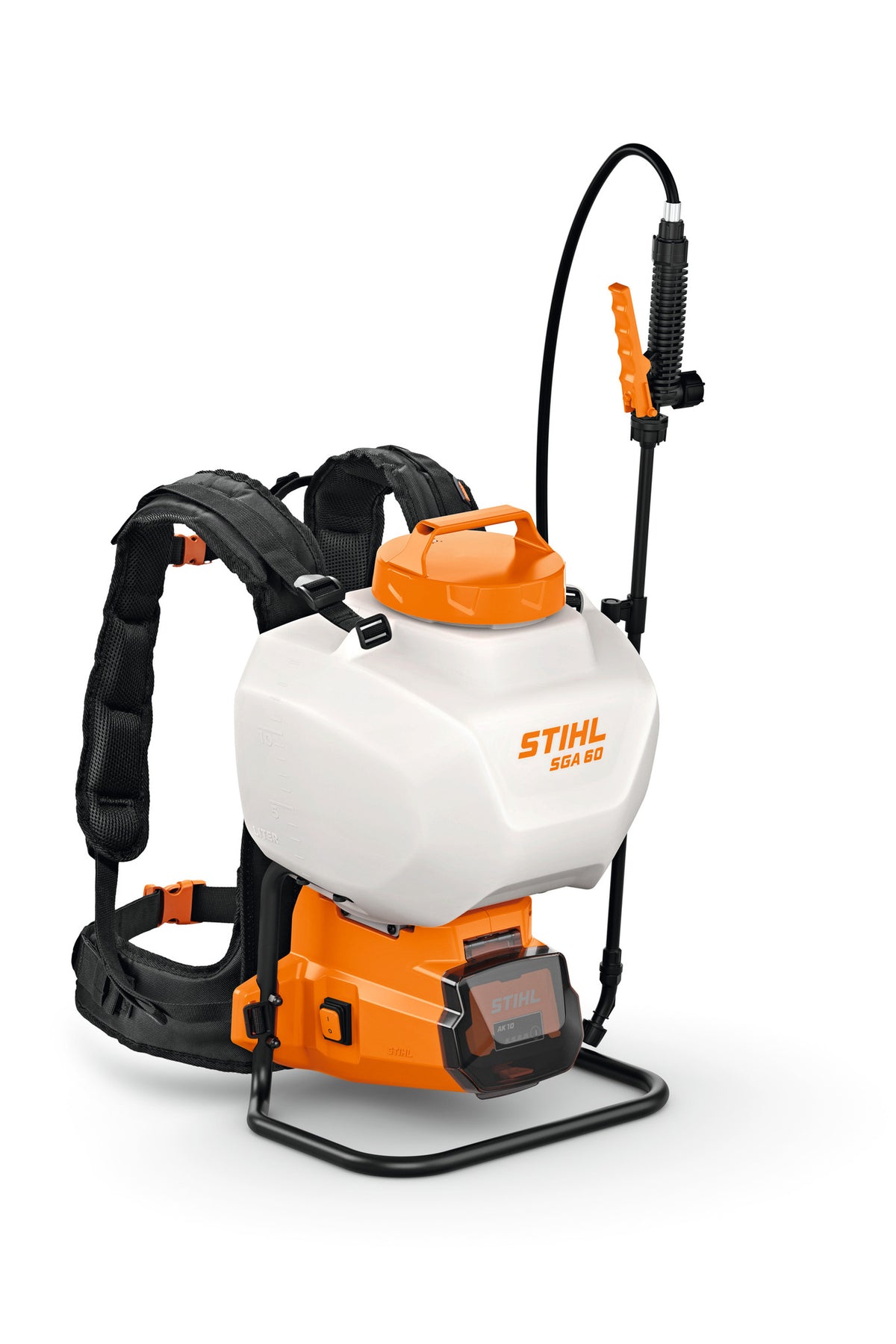 STIHL SGA 60 Akku-Spritzgerät Rückansicht mit Tragsystem