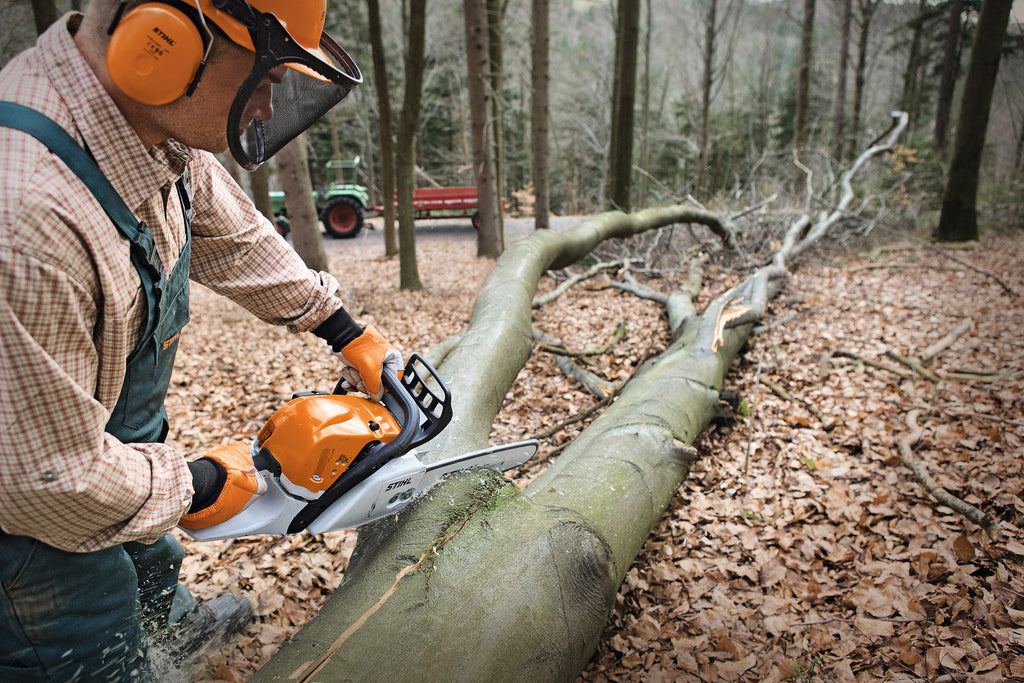 STIHL MS 391 Benzin-Kettensäge Seitenansicht