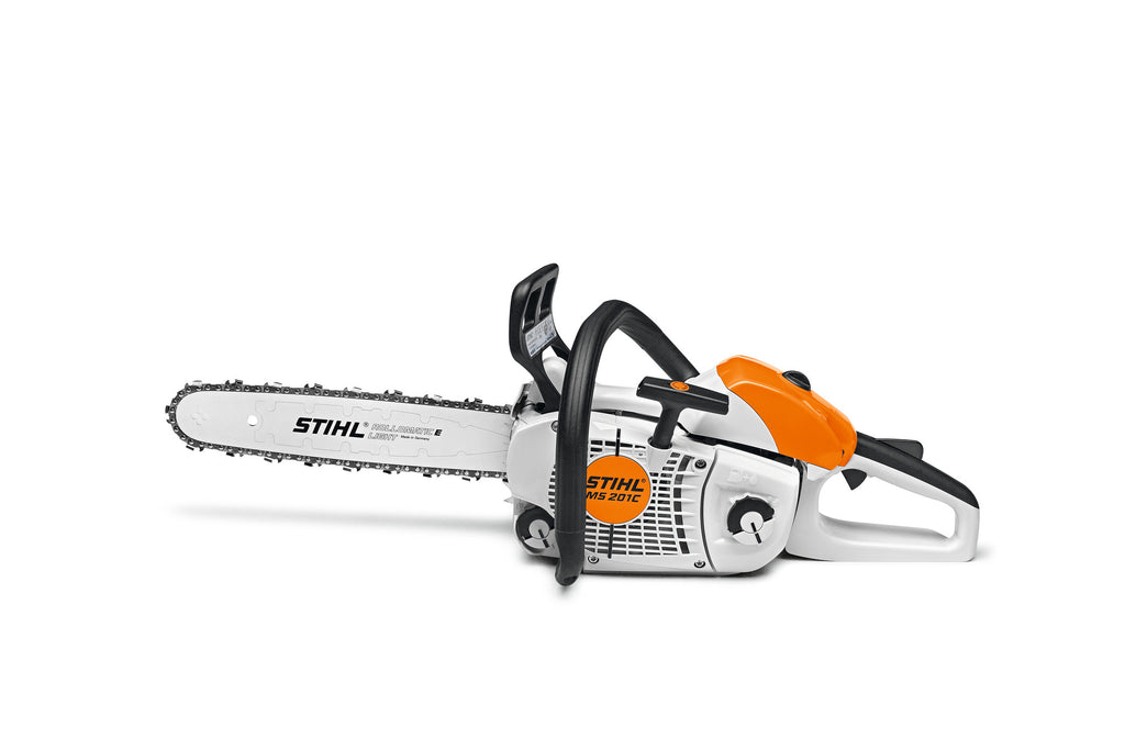 STIHL MS 201 C-M Benzin-Kettensäge Seitenansicht